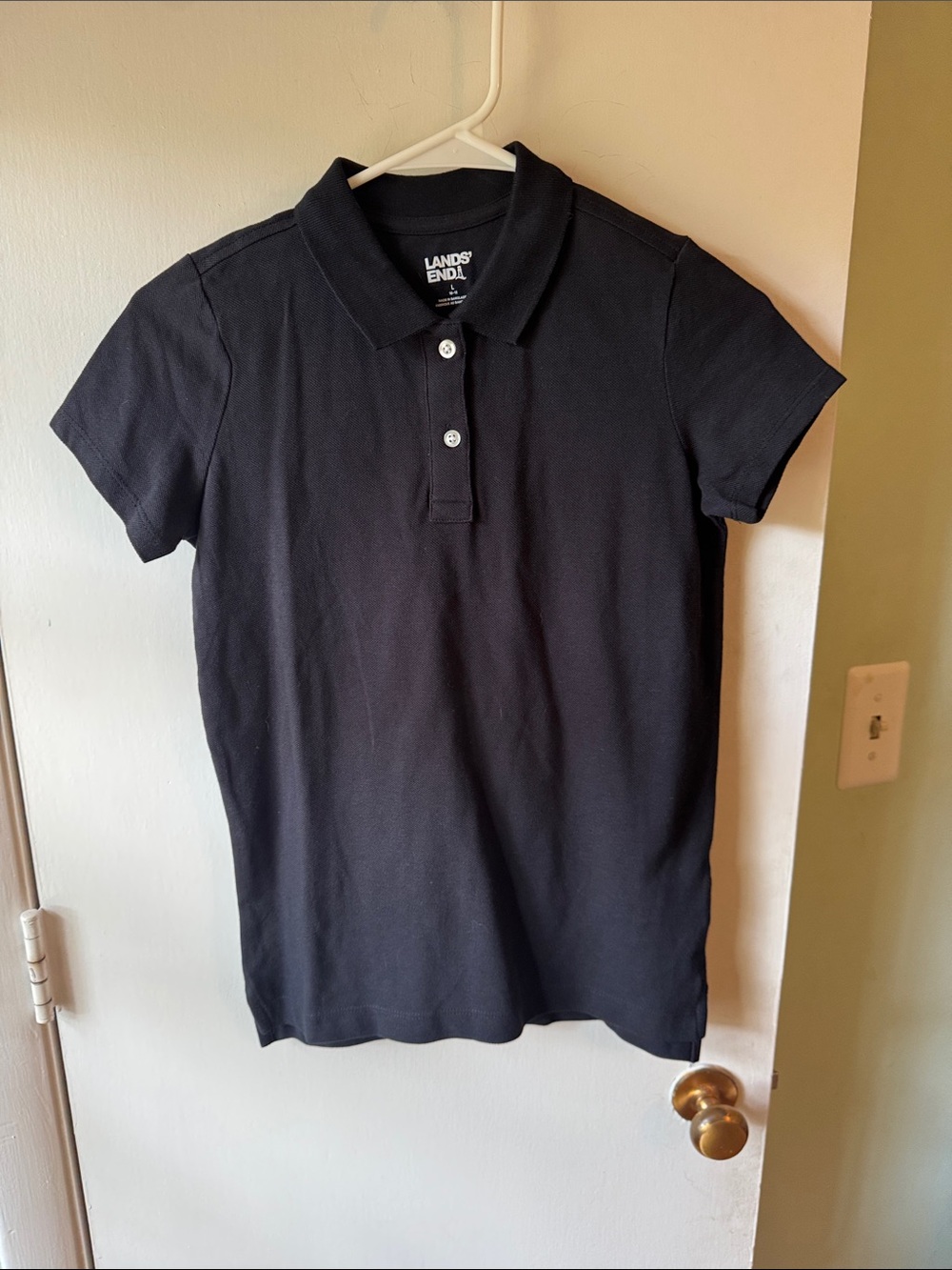Lands' End Black Kids' Polo Shirt